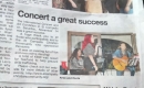 A closer shot of the newspaper article