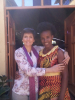 Esther and her friend in Kenya 